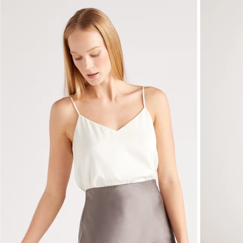 Quince Washable Stretch Silk V-Neck Cami